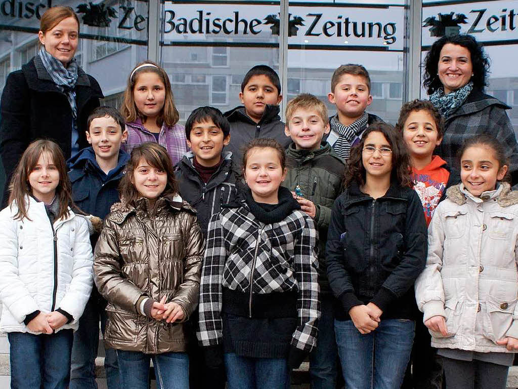 Die Klasse 4b der Albert-Schweitzer-Schule aus Lrrach mit ihrer Lehrerin Patricia Knischka