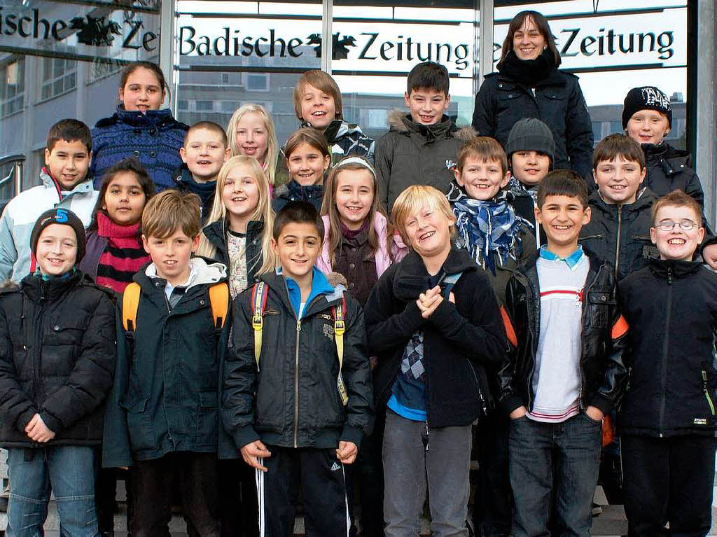 Die Klasse 4a der Johann-Peter-Hebel Grundschule aus Waldshut-Tiengen mit ihrer Lehrerin Franziska Rombach