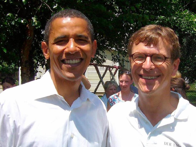 Christoph von Marschall mit Barack Obama  | Foto: privat