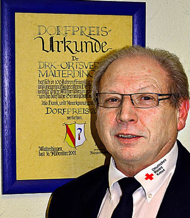 Jrgen Witulski aus Malterdingen hat d...des Rotkreuz-Landesverbandes erhalten.  | Foto: Dieter Erggelet