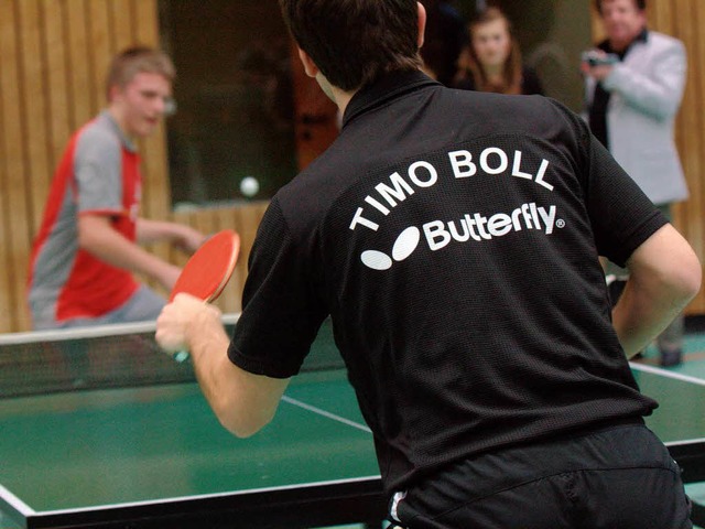 Ein Tischtennisstar im Einsatz: Timo Boll  | Foto: Patrik Mller