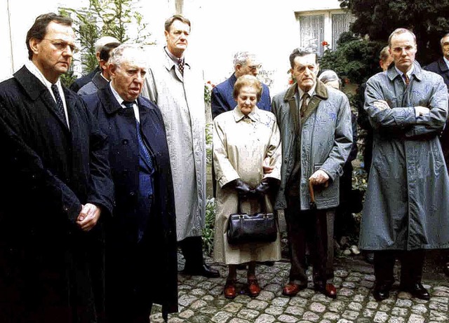 Empfang der Stadt am 9. November 1998 ...omnacht im noch unrenovierten Salmen.   | Foto: STadtarchiv