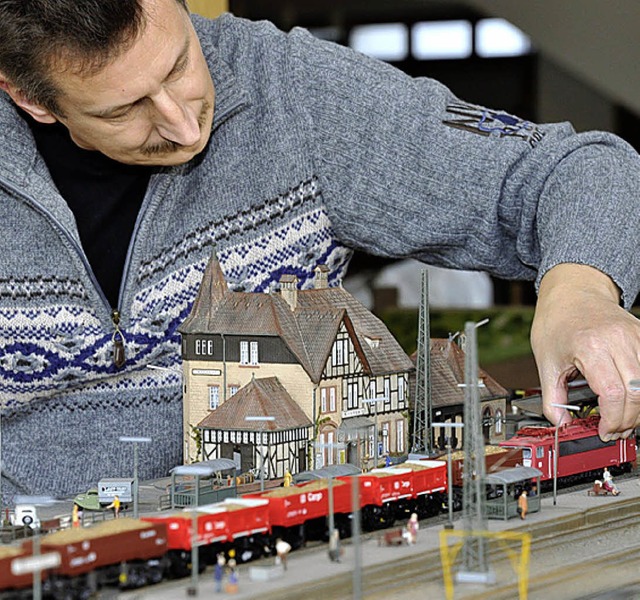 Im Neuenburger Stadthaus surren am Wochenende die Modelleisenbahnen.   | Foto: Mnch