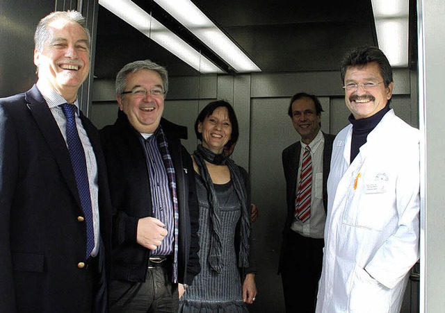 Gut gelaunt im neuen Lift: Der Geschf...hefarzt Dr. Karl-Ludwig von Hanstein.   | Foto: Jrn Kerckhoff