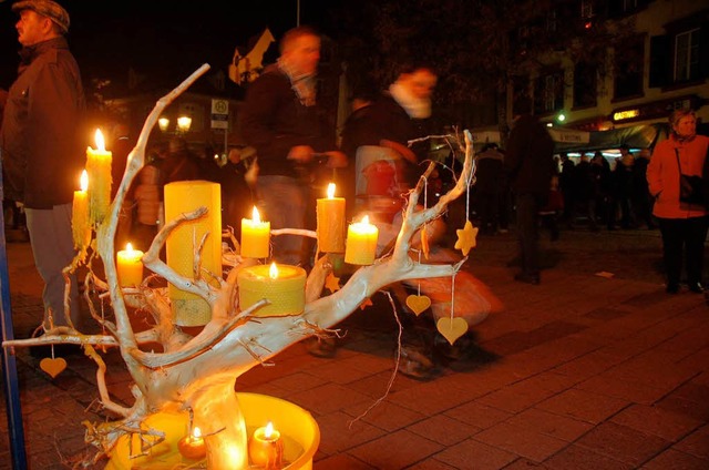 Lichterfest in Schopfheim: Stimmungsvo...ekorationen trugen zur Atmosphre bei.  | Foto: Hermann Jacob