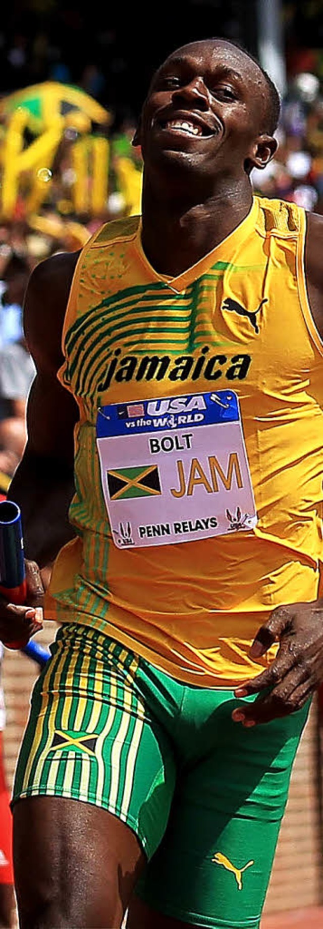 Startet nur ungern in England:  Sprint-Olympiasieger und Weltmeister Usain Bolt   | Foto: afp