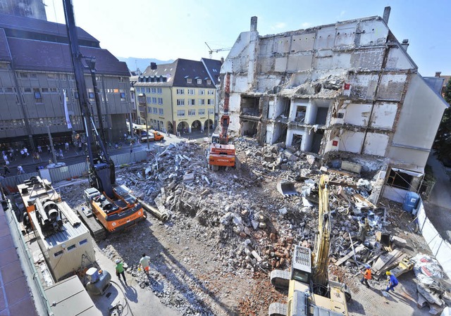 Blick ber die Baustelle zur Kaiser-Joseph-Strae  | Foto: Michael Bamberger