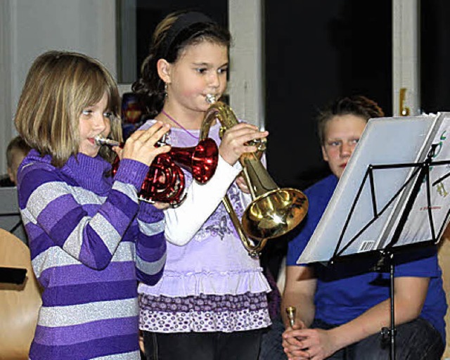 Jungmusiker zeigten, wie sie Fortschritte machen.   | Foto: Kannmacher