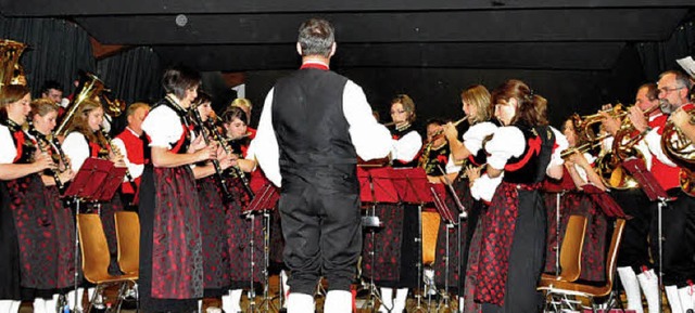 Gelungener Auftritt: Die Trachtenkapelle beim Konzert.   | Foto: Pichler