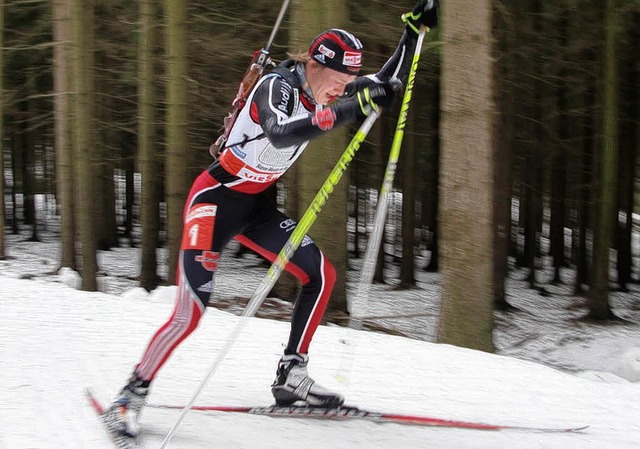 Biathlet Benedikt Doll berzeugte bei ...chweden mit den Rngen drei und neun.   | Foto: UmS