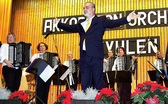 Gert Lenggeler kann stolz sein auf sein Orchester.   | Foto: Vollmar