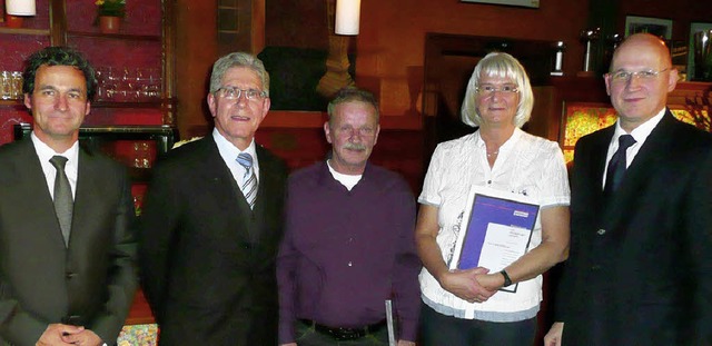 Andreas Kaufmann (von links),  Oberbr...sser (40 Jahre) Betriebszugehrigkeit   | Foto: bz