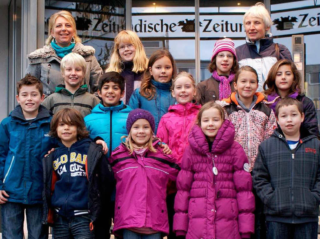 Die Klasse 4b der Grundschule Bad Bellingen mit ihrer Lehrerin Sigrid Kiesewetter-Wllner.