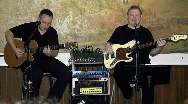 Die Band Anyway spielte im Gasthaus &#8222;Lwen&#8220;.   | Foto: Joel Perin