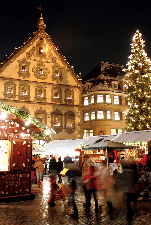 Romantisch: Christkindlesmarkt in  Ravensburgs  Altstadt   | Foto: Touristinfo