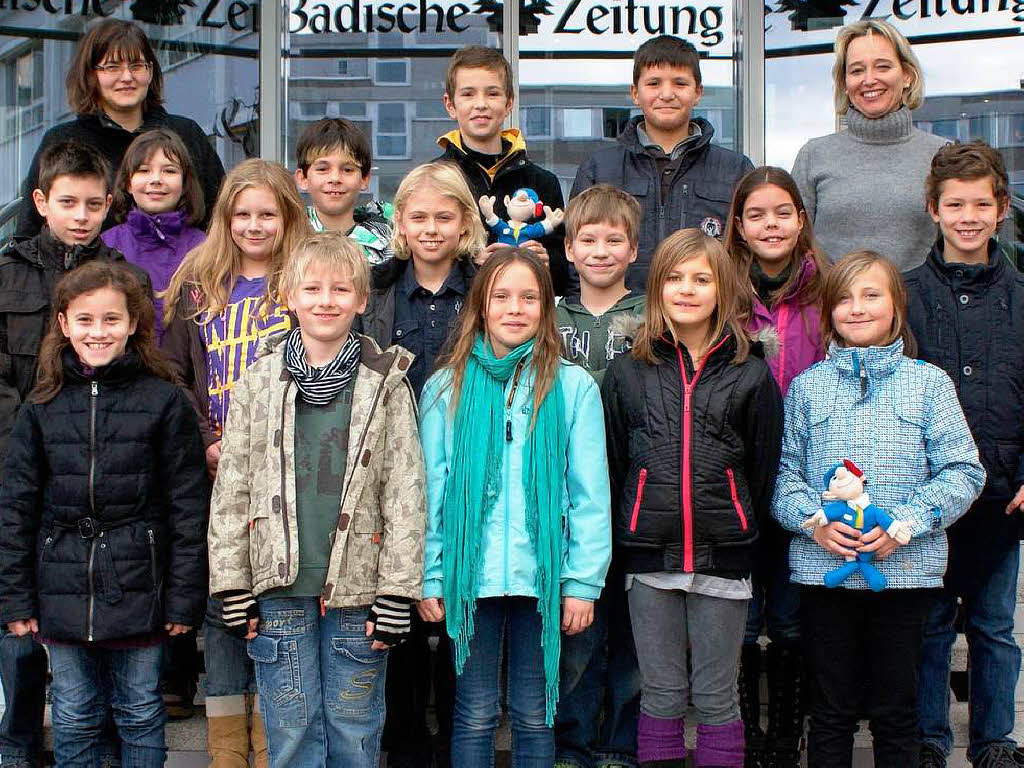 Die Klasse 4b der Staufenbergschule Durbach aus Durbach mit ihrer Lehrerin Ricarda Welter.