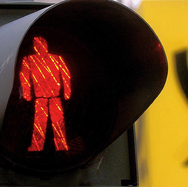 Der Ampelmann ist vorerst gestoppt.  | Foto: DPA