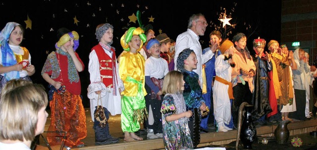 Eine schauspielerische wie musikalisch...geschichte im Rahmen des Schulfestes.   | Foto: Gerd Sutter