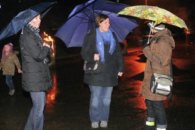 In Huttingen zauberte vor allem der Regenmacher