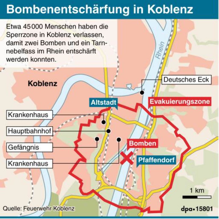 Entschärfung Der Luftmine In Koblenz Abgeschlossen - Panorama ...