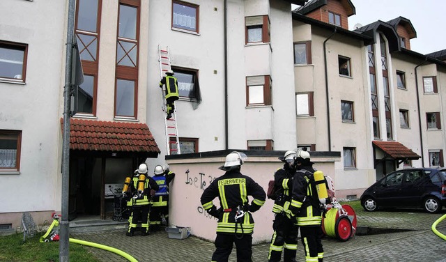 Rauch aus einer Wohnung alarmierte am ...iglich Essen auf dem Herd angebrannt.   | Foto: Dieter Schwble