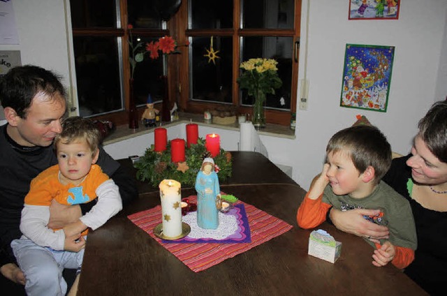 Maria findet eine Nacht Herberge bei Familie Wiehle.   | Foto: Gabriele Fssler