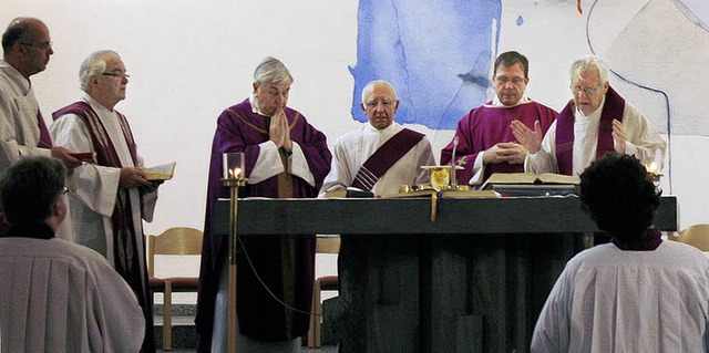 Feierlicher Gottesdienst  in Sancta Ma...lm, Markus Erhart und  Theodor Seeger   | Foto: Heidi Fssel