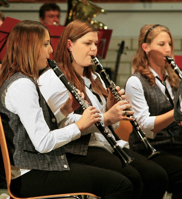 Konzentriert &#8211; die Klarinettisti...Musikkapelle Kappel beim Jahreskonzert  | Foto: Sandra decoux-kone