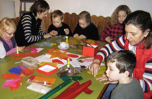 Konzentriert gingen die Kinder zu Werke.   | Foto: Johanna Hgg