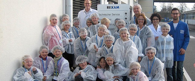 Diese Schliengener Grundschler besuchten die Firma Rexam   | Foto: Rexam