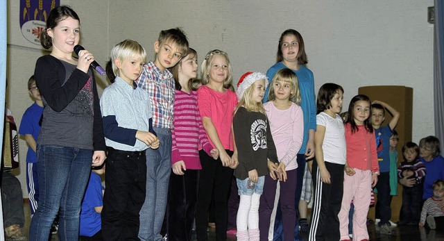 In ihrem Element waren die Jngsten de...vereins Wiechs bei der Nikolausfeier.   | Foto: Hans-Jrgen Hege