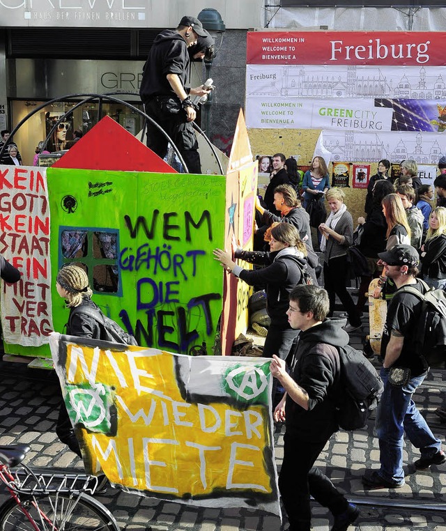 Ende Oktober wurde in Freiburg gegen &#8222;Gentrifizierung&#8220; protestiert.   | Foto: Thomas Kunz