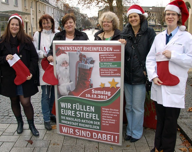 Schon ganz auf Samstag eingestellt: Te... der Nikolaus-Aktion in der Innenstadt  | Foto: Peter Gerigk