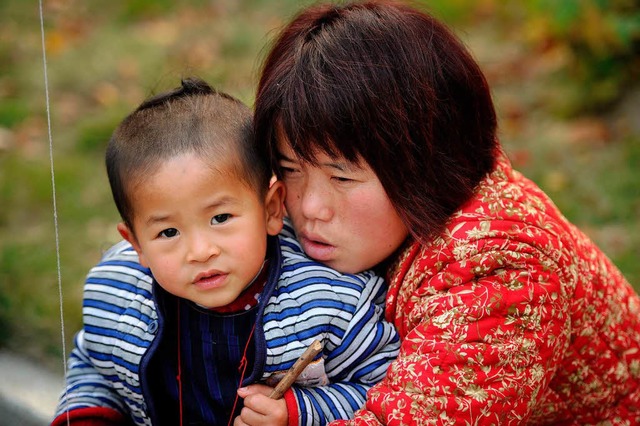 Im Krankenhaus mit Hepatitis C angesteckt: ein Kind aus dem Osten Chinas.  | Foto: AFP
