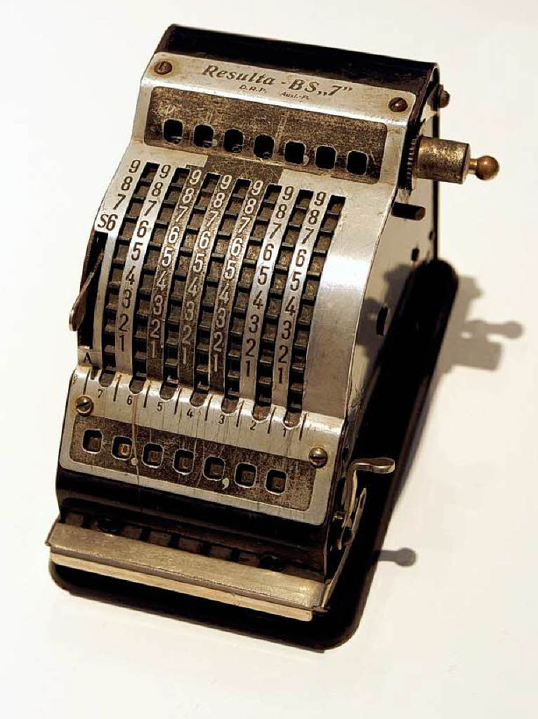 Tischrechenmaschine Resulta-BS 7, D.R.P., 1930er Jahre.