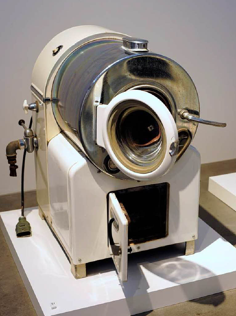Waschmaschine (Holzkohlenbefeuerung), Miele, 1950er Jahre.