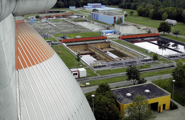 In der Klranlage &#8222;Breisgauer Bu...eim kommt das Freiburger Abwasser an.   | Foto: Ingo Schneider