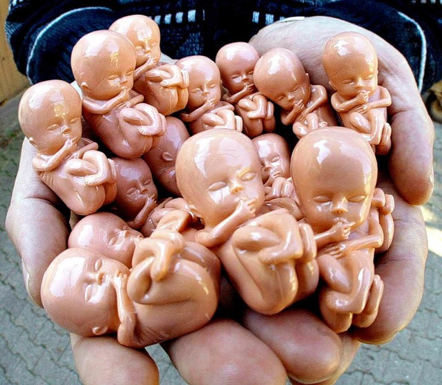 Abtreibungsgegner in Bruchsal.  | Foto: Verwendung weltweit, usage worldwide
