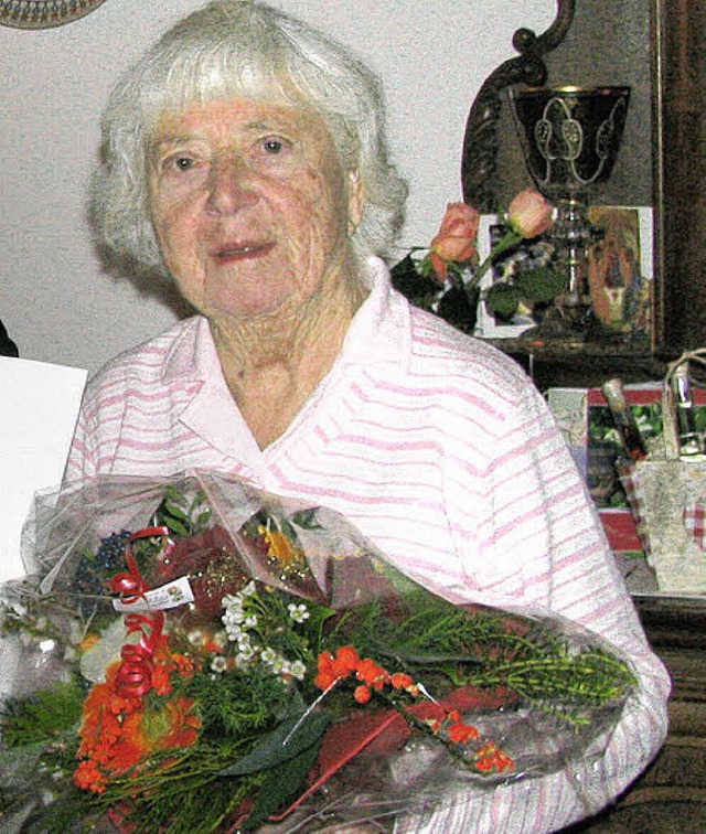 Ruth Aschemann feierte den 90. Geburtstag.   | Foto: Manfred Lange