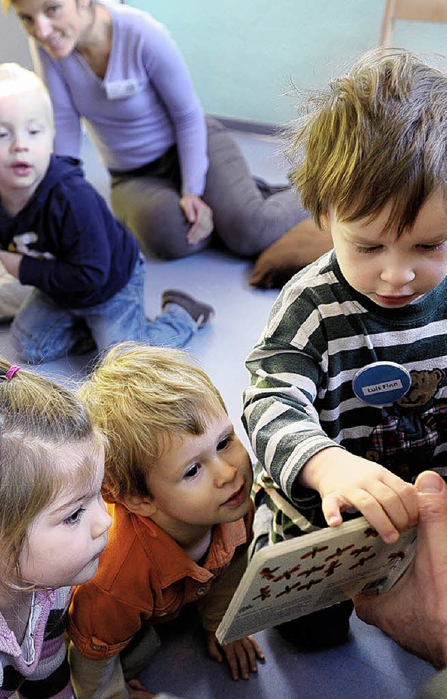 Bildung fngt schon im Kindergarten an.   | Foto: Thomas Lohnes/dapd