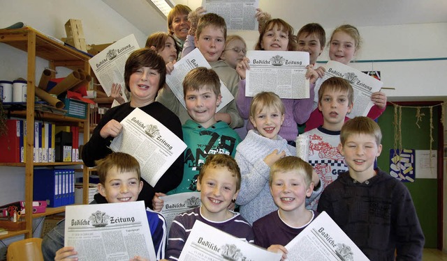 Klasse 4 der Grundschule Strittmatt Zisch-Besuch  | Foto: Krug