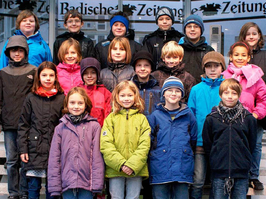 Die Klasse 4b der Nikolaus-Christian-Sander-Schule Teningen.