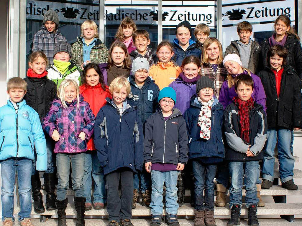 Die Klasse 4 der Christilchen Schule Schopfheim mit ihrer Lehrerin Dina Schindler