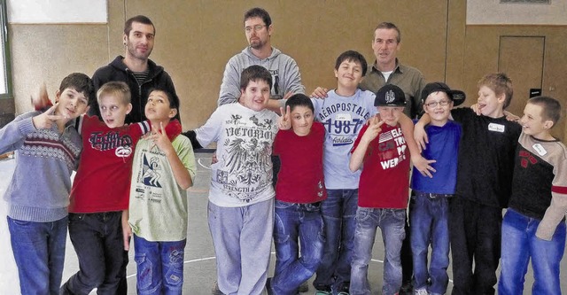 Teilnehmer am Coolness-Training in der...rnd Auer (rechts) und Andreas Fgus.   | Foto: scheuble