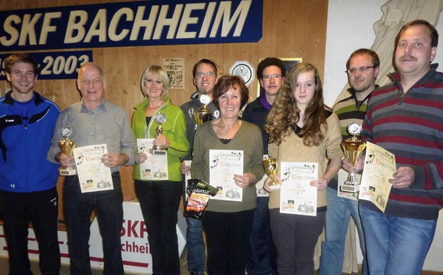 Die Bestplatzierten bei den Bachheimer...zenden  Manuel Kuttruff (von rechts).   | Foto: Karla Scherer