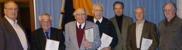 Rainer Thamm (von links) mit Berthold ...kolb, Norbert Kammandel, Anton Frank    | Foto: Bernhard Schilli