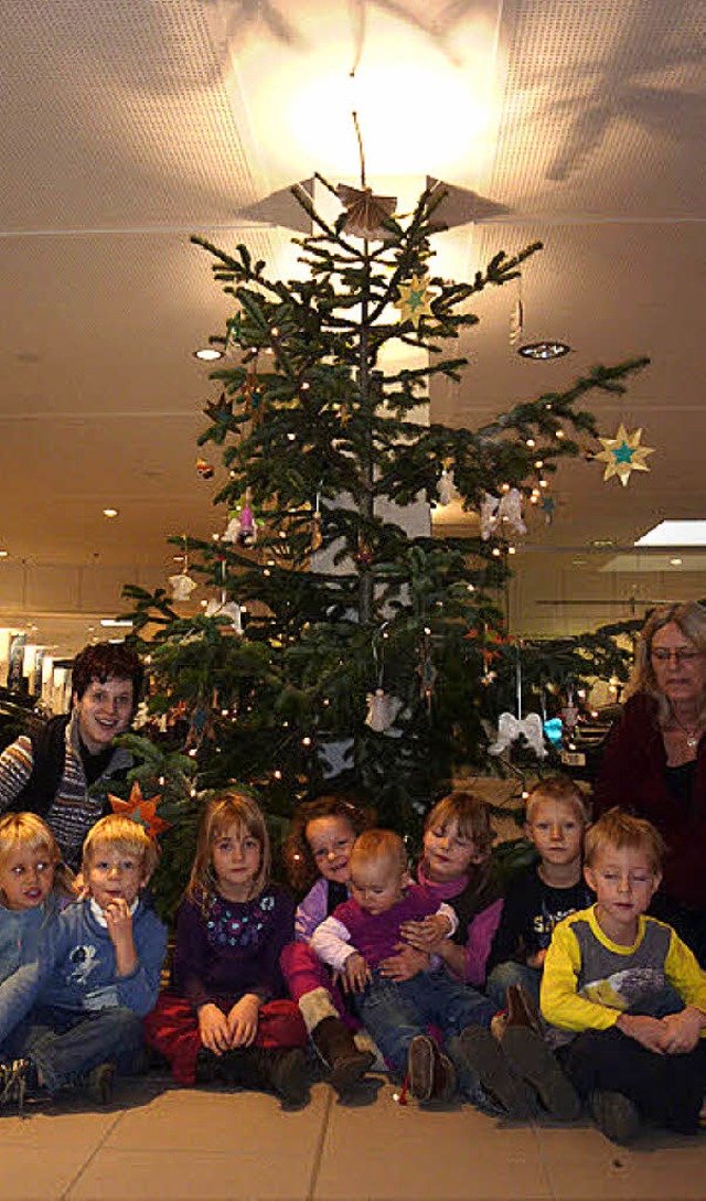 Zufrieden nach getaner Arbeit: Kinder ...Kindergarten &#8222;Pfiffikus&#8220;.   | Foto: Kita