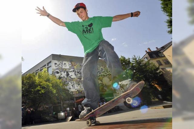 Abstimmung ber Skateboard-Standorte: Ein Sponsor ist an Bo(a)rd