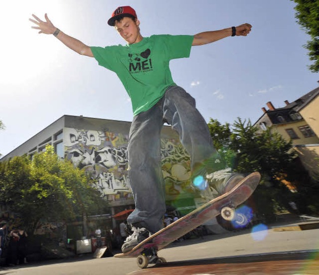 Auch ein Standort fr einen Skatepark?...Skateboard-Stadtmeisterschaften statt.  | Foto: MichaelBamberger