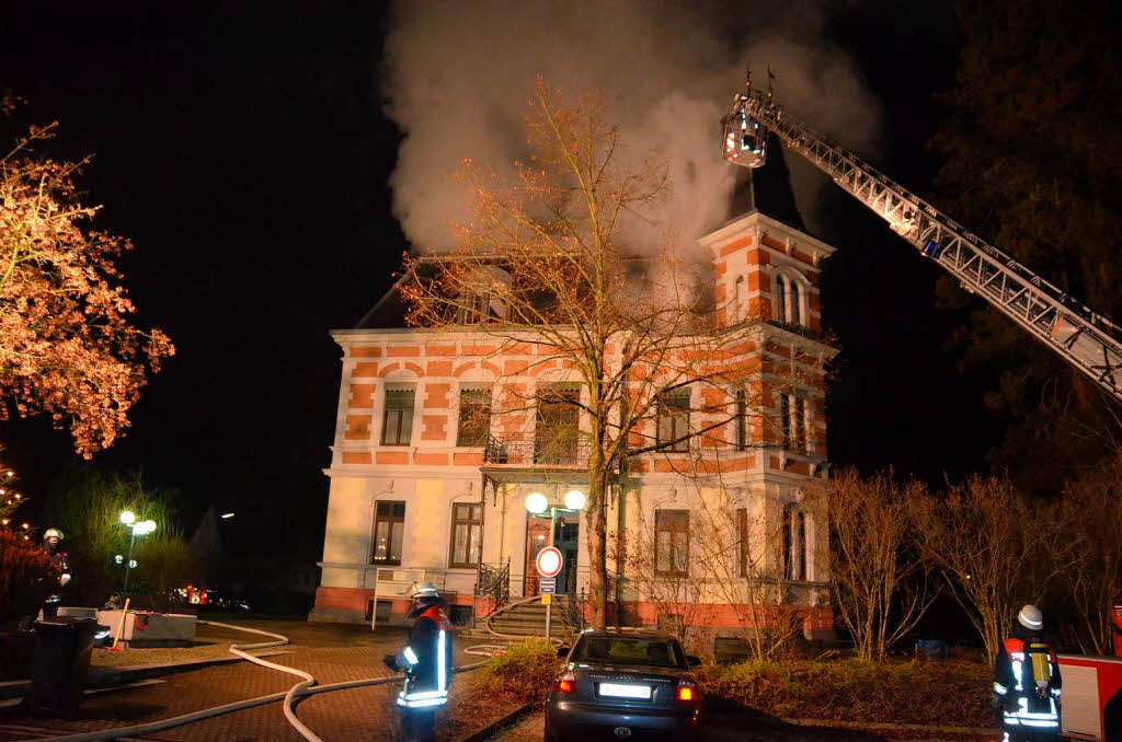 Die denkmalgeschtzte Villa in Flammen